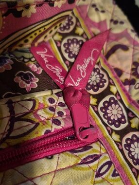 Vera Bradley Pink Floral Quilted Over The Shoulder Bag